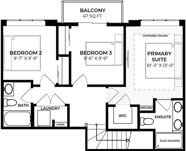 Blackline - Upper Floor 3BR
